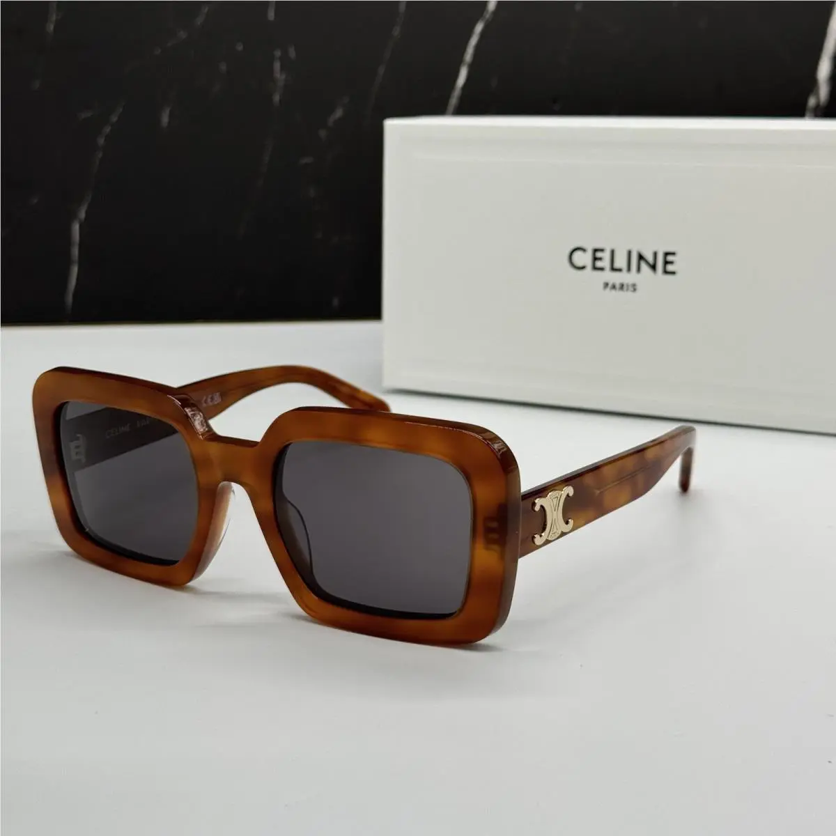 Celine CL40304U 53A Havana Gray Women Sunglasses Celine