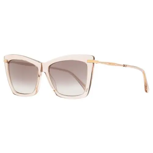 Jimmy Choo Rectangular Sady Sunglasses Fwmnq 56mm - Frame: Nude, Lens: Rose Gradient/Silver Flash