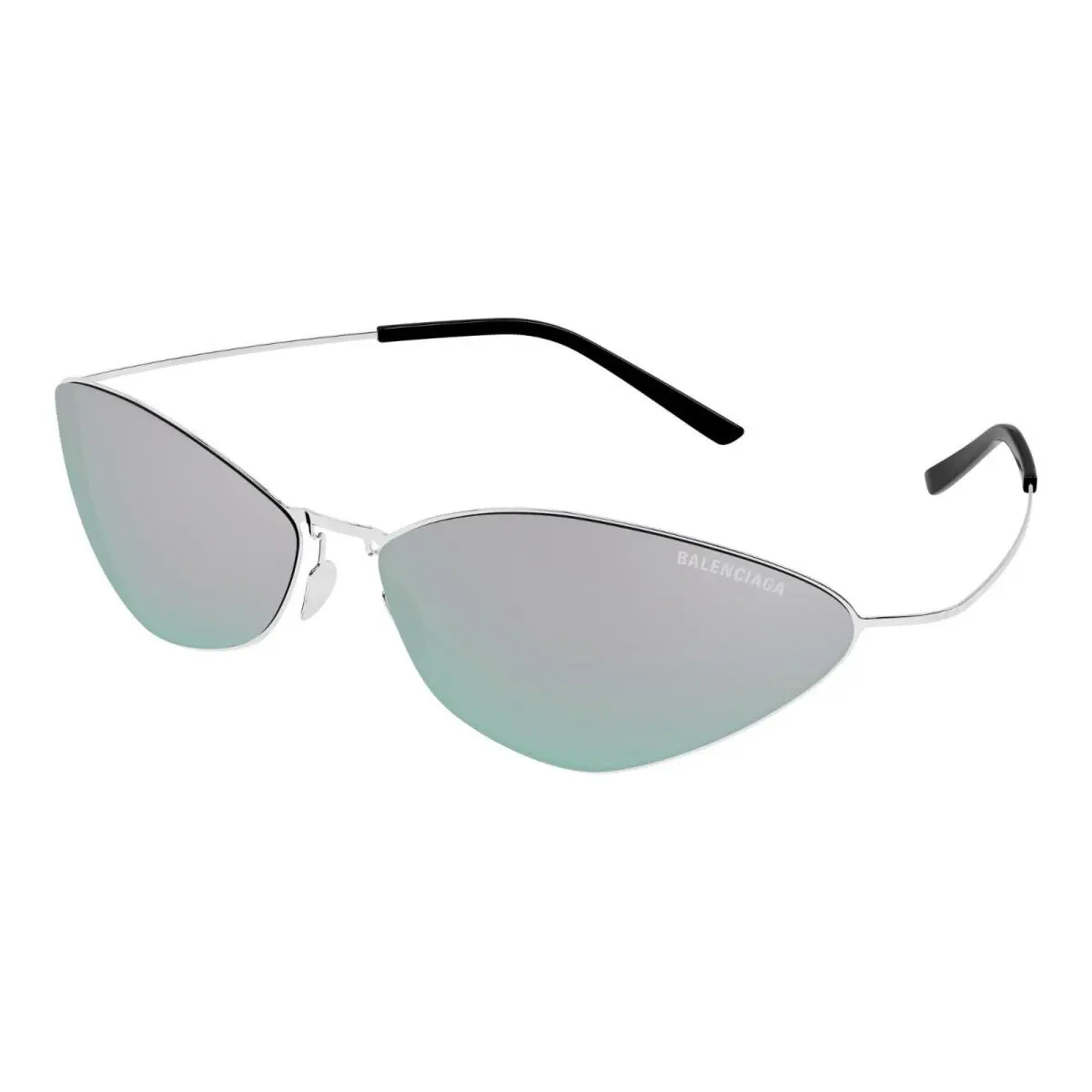 BB0350S Silver/silver Mirrored 004 Sunglasses by Balenciaga