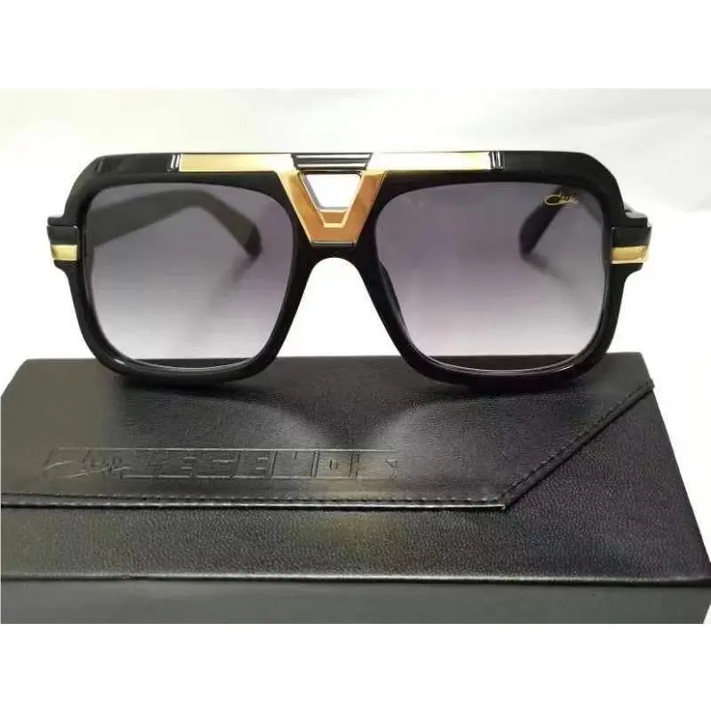 Cazal 664/3 c-001 Black/gold Fram Grey Gradient Lens Sunglasses US Shipping