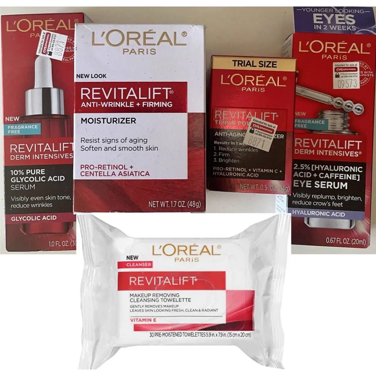 Loreal Revitalift Derm Intensives Glycolic Hyaluronic Acid Serum Moisturizer Lot