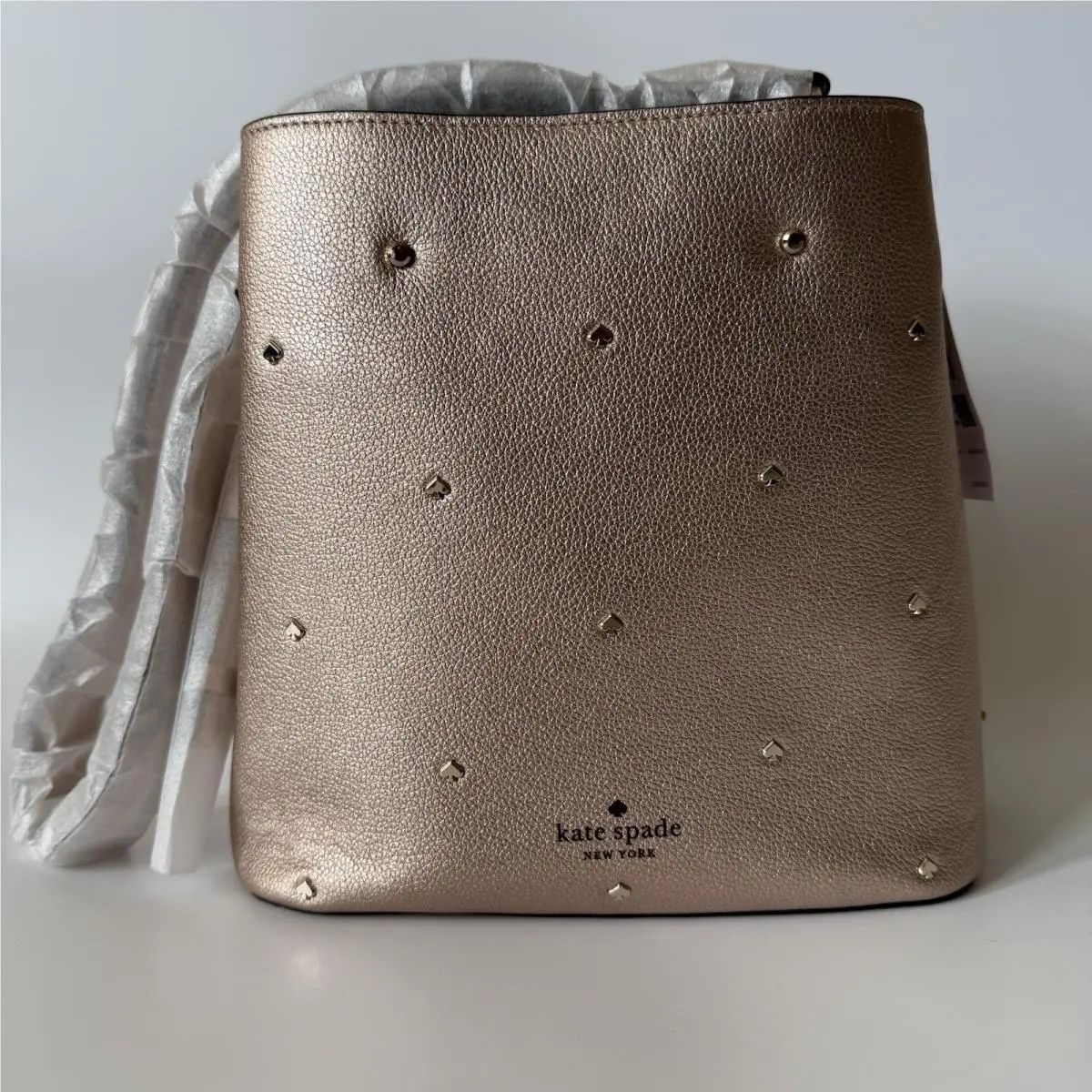 Kate Spade Marti Small Bucket Bag Golden Pea New