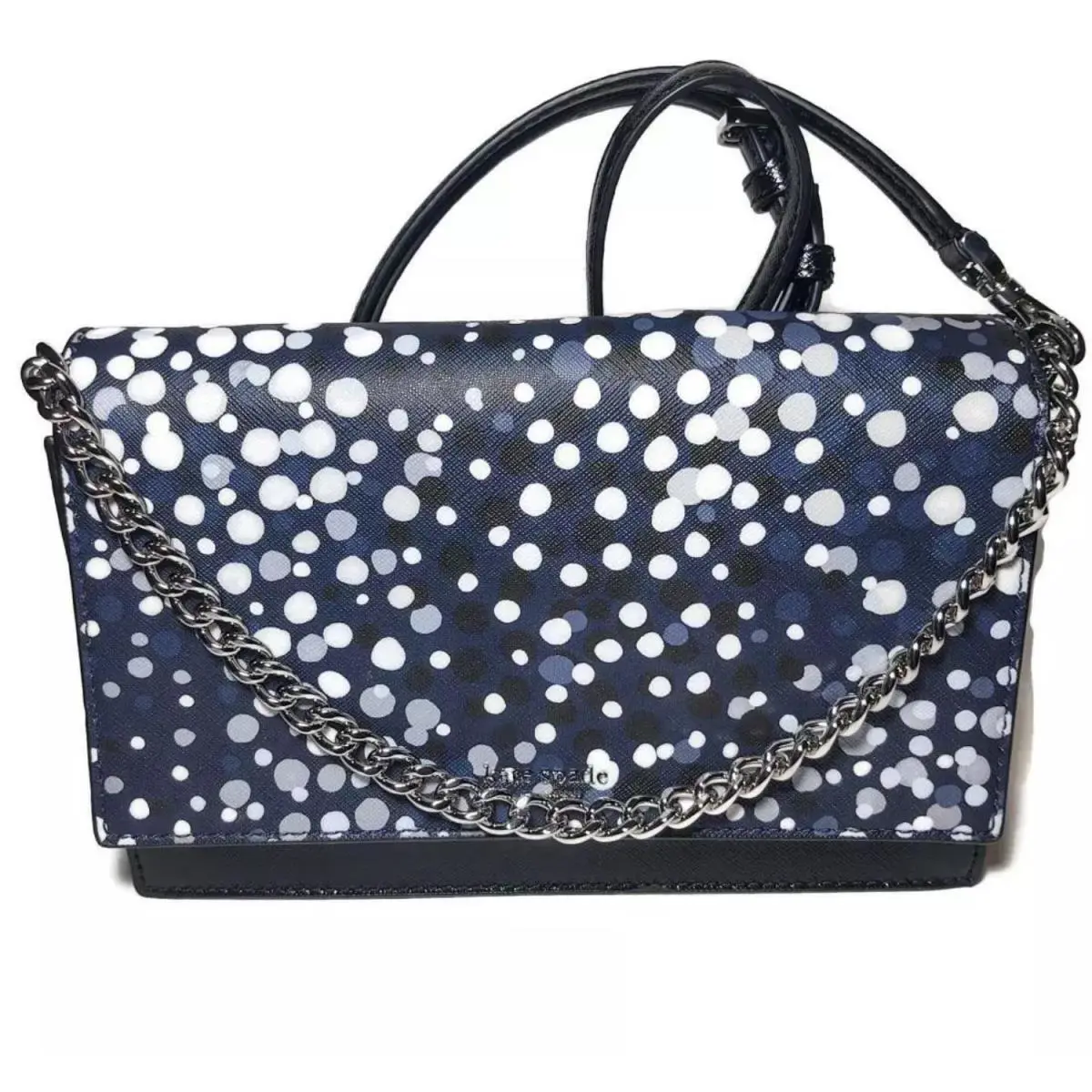 Kate Spade Convertible Cameron Soiree Dot Crossbody Handbag - Exterior: Blue