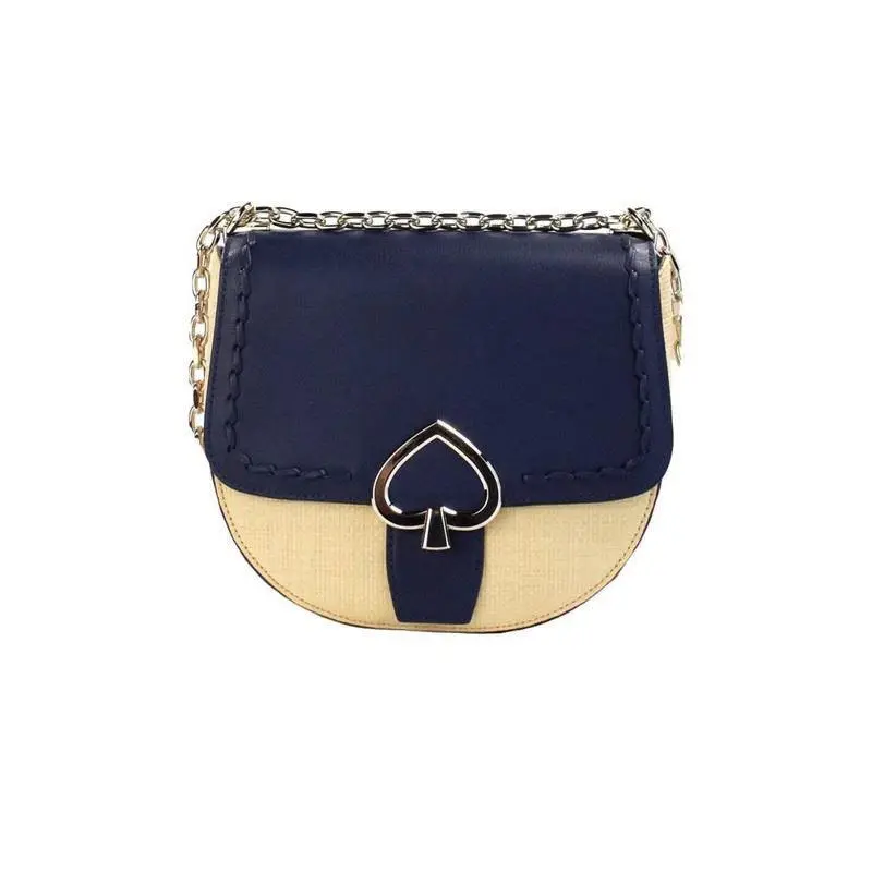 Kate Spade Women Bag Robyn Straw Medium Chain Saddle Bag WKRU6847-563