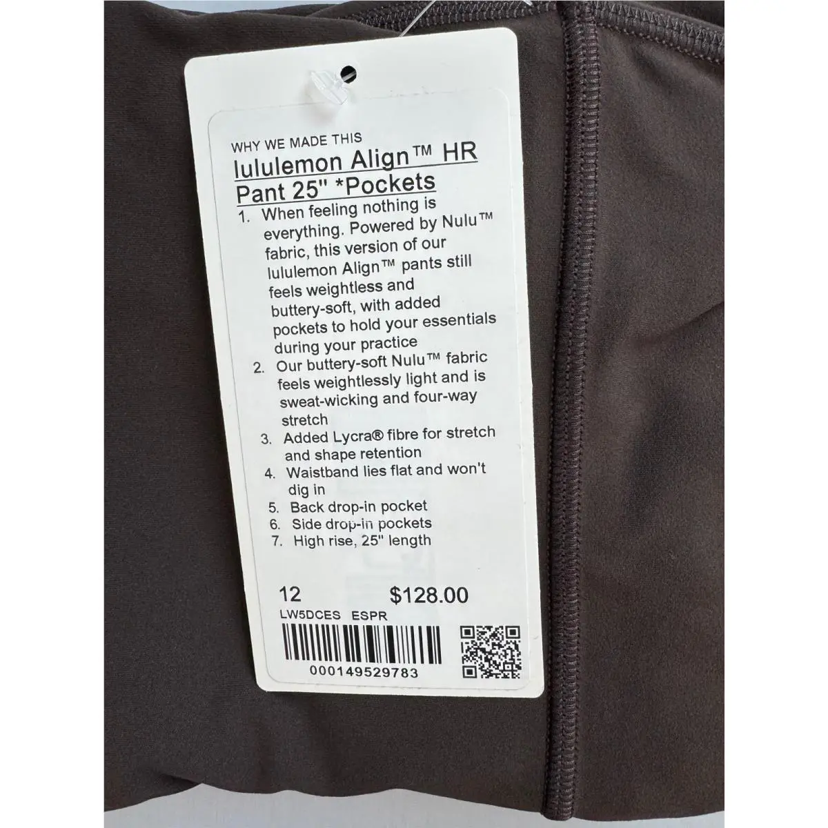 Lululemon clothing - Espresso 1
