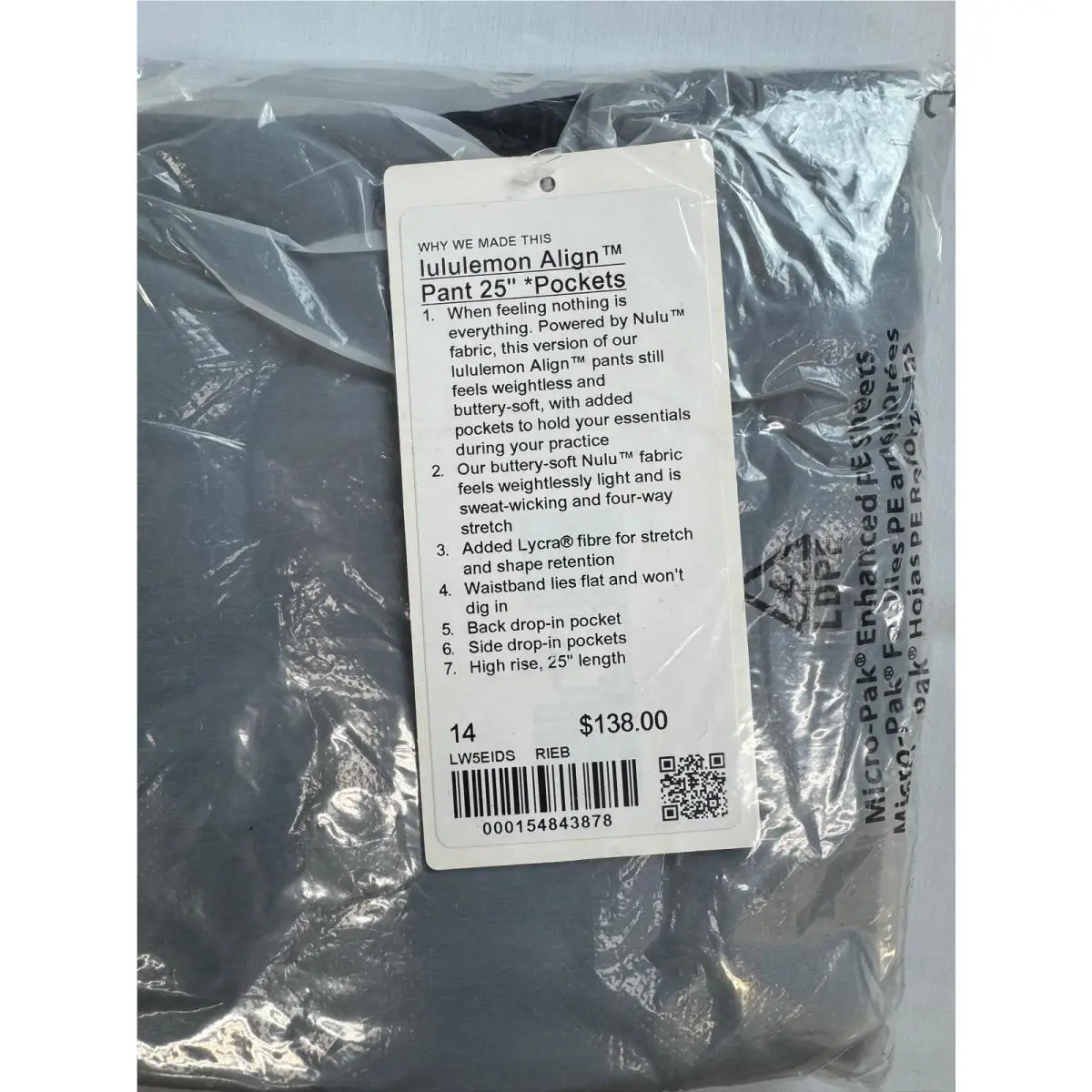 Lululemon clothing - Ripple Emboss Black 1