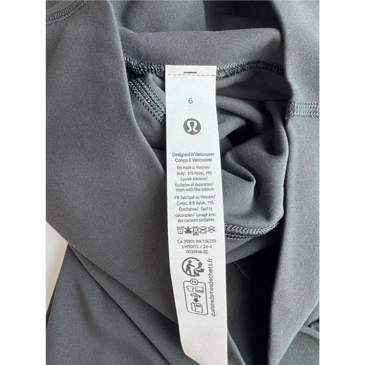 Lululemon clothing - Graphite Grey 4