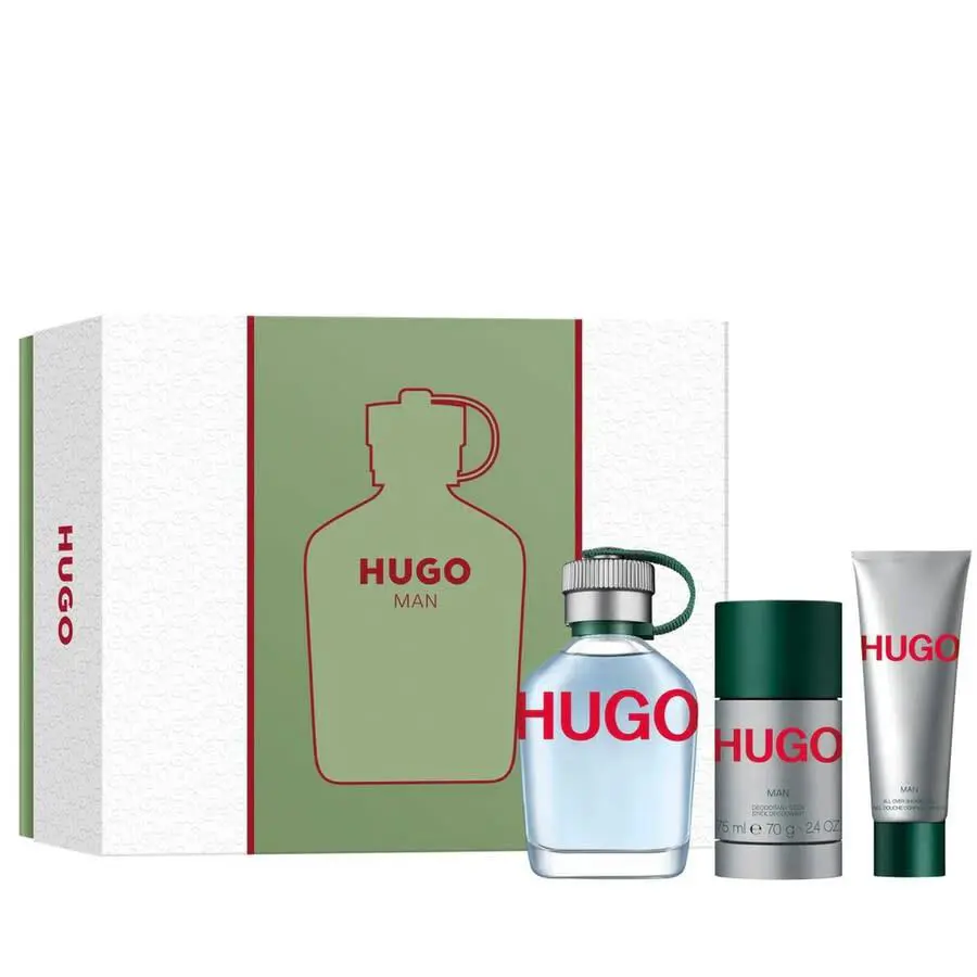 Hugo Boss Men`s Green 3pcs Edt Gift Set Fragrances 3616305439598