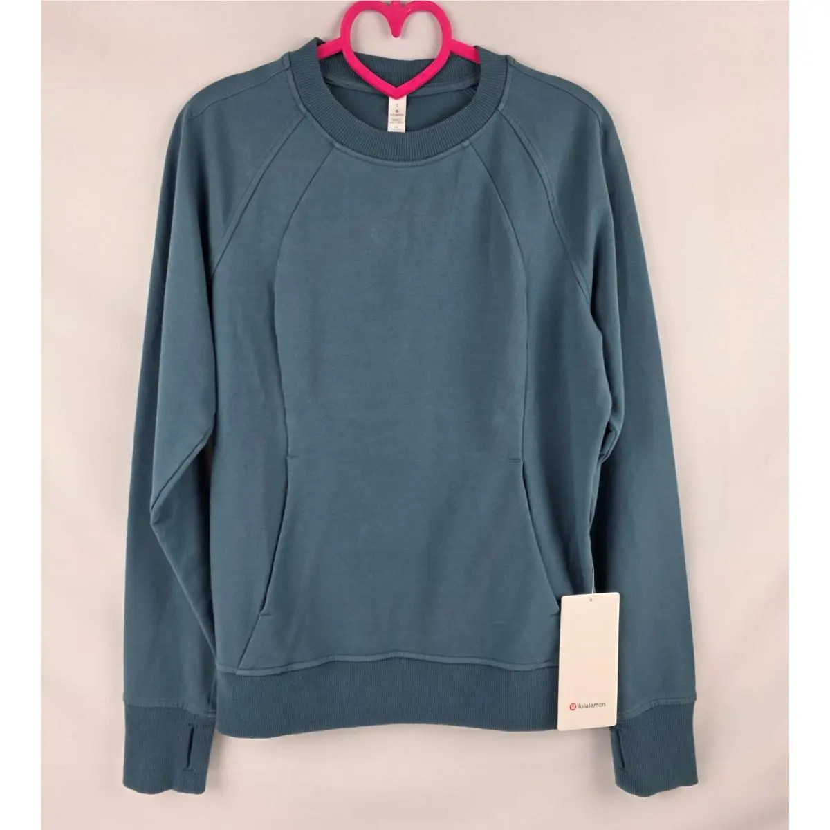 Lululemon Scuba Crew Neck Pullover Sweatshirt Desert Teal Size 6