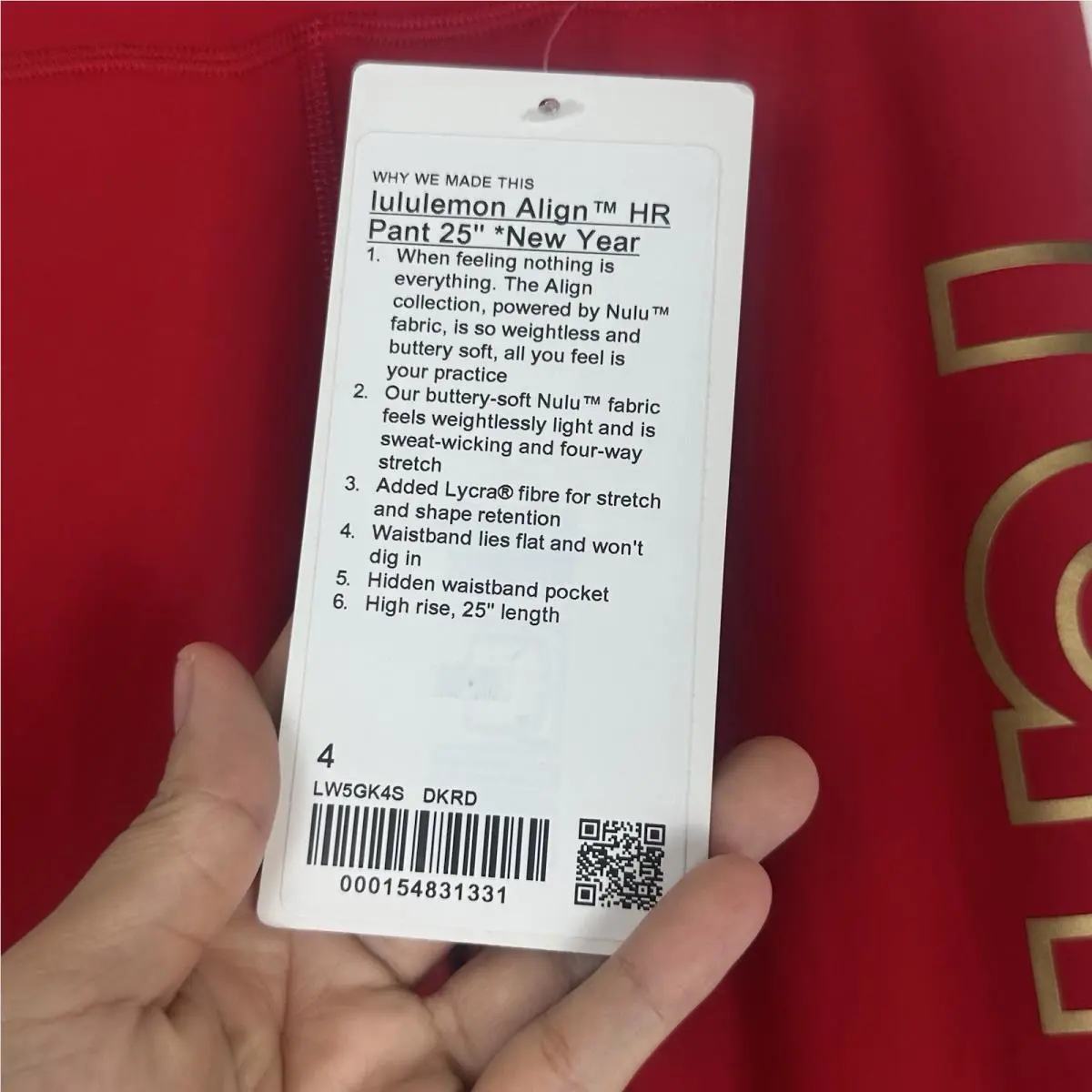 Lululemon clothing - Red 3