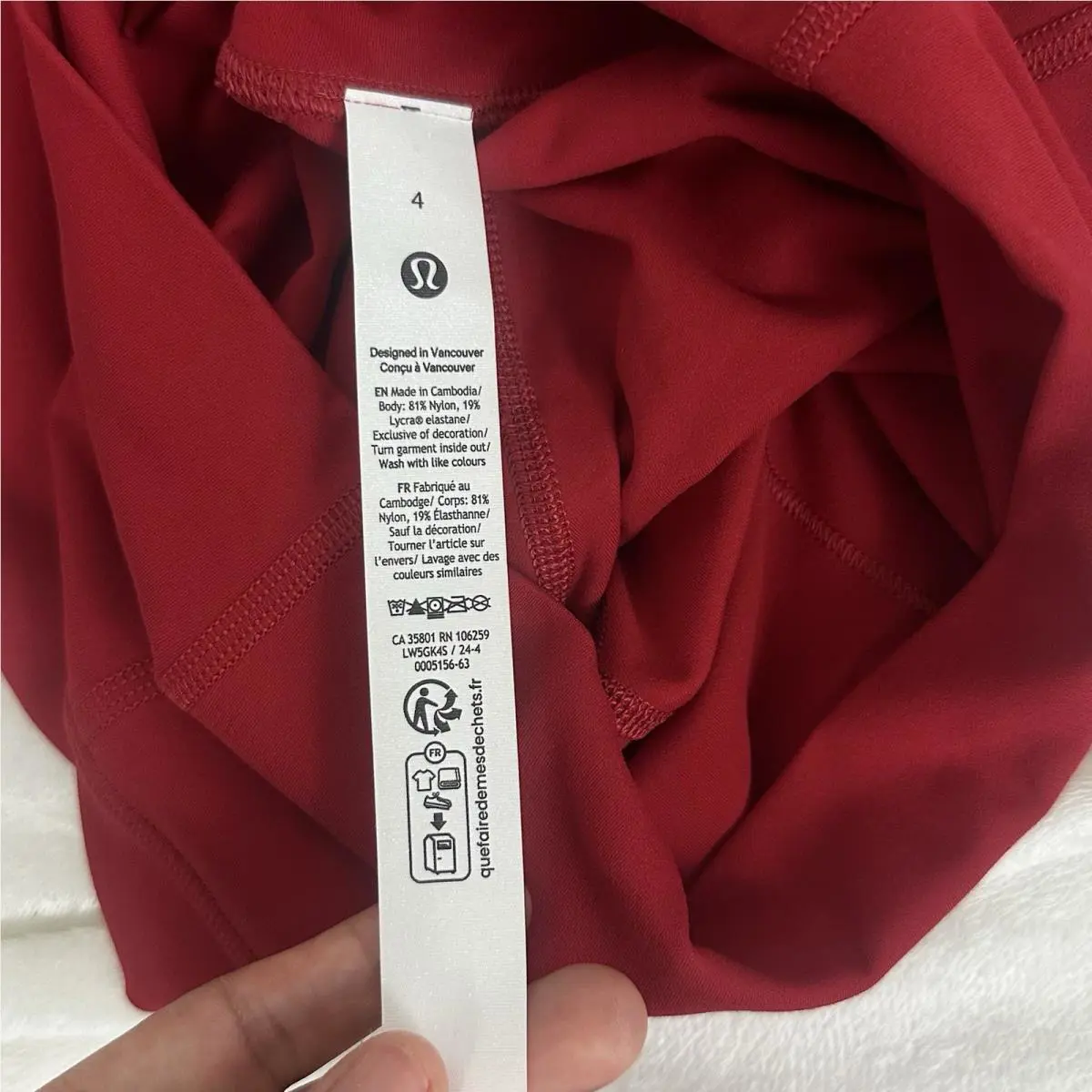 Lululemon clothing - Red 7