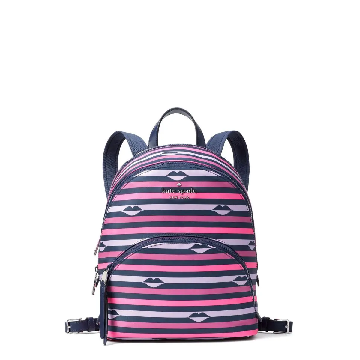 Kate Spade Women Bag Karissa Nylon Lip Print Medium Backpack WKRU6587-673