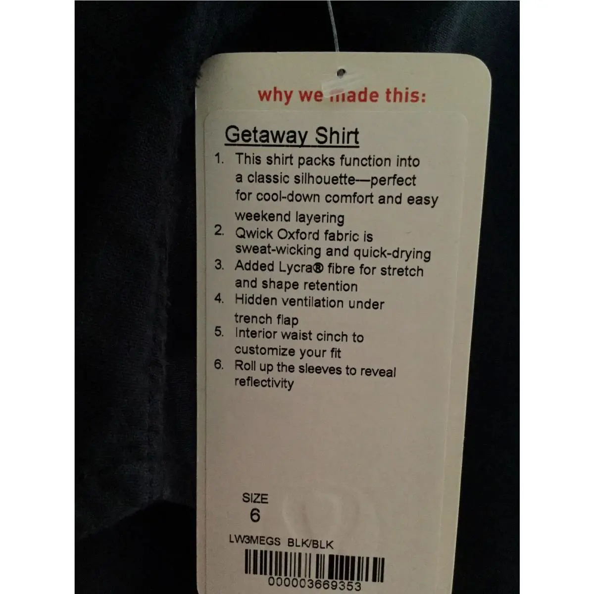 Lululemon clothing - LULULEMON GETAWAY - GETAWAY - Black 9