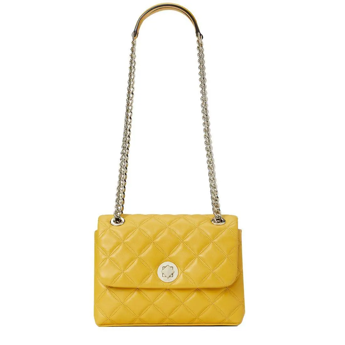Kate Spade Women Bag Natalia Small Flap Crossbody WKRU7074-718 - Exterior: Golden Yarrow