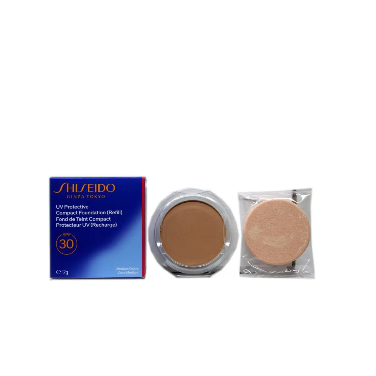 UV Protective Compact Foundation Refill SPF30 12G Medium Ochre by Shiseido
