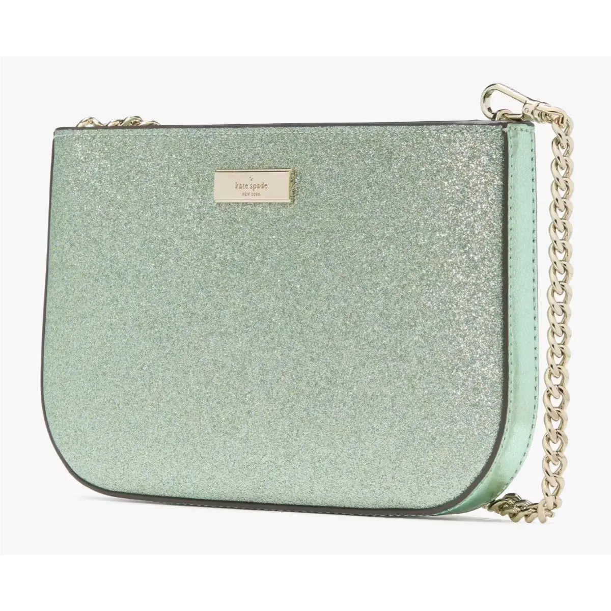 Kate Spade Kenzie Glitter Lilly Pochette in Seawater Green KK326
