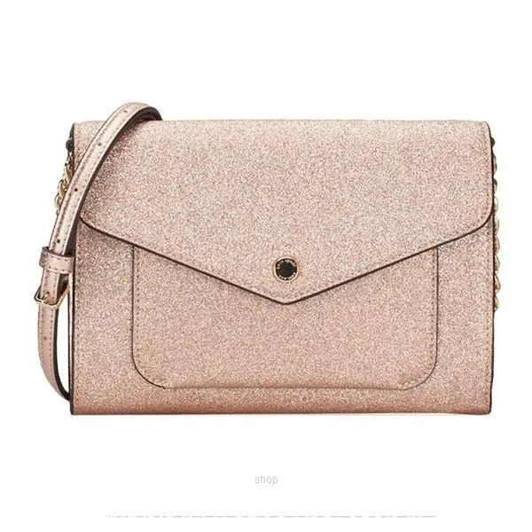 Kate Spade Women Bag Glitter Fabric Tinsel Flap Crossbody K9336-650