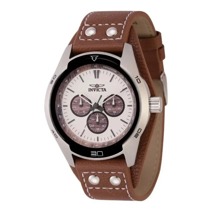 Invicta Specialty Men`s Coachman Multi-function 44mm Leather Watch 44837