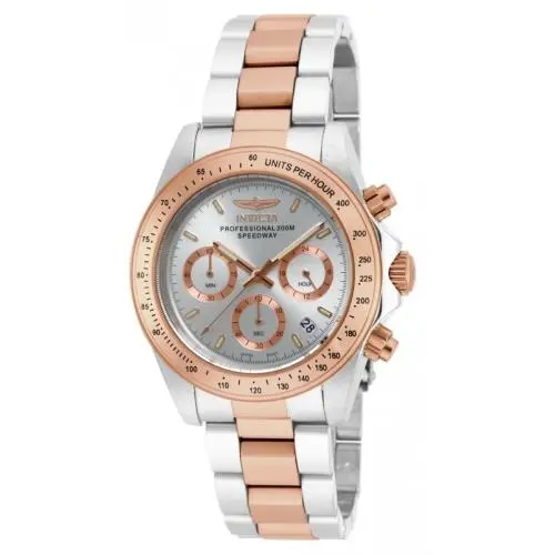 Invicta Speedway Chronograph Silver Dial Two-tone Men`s Watch 17030