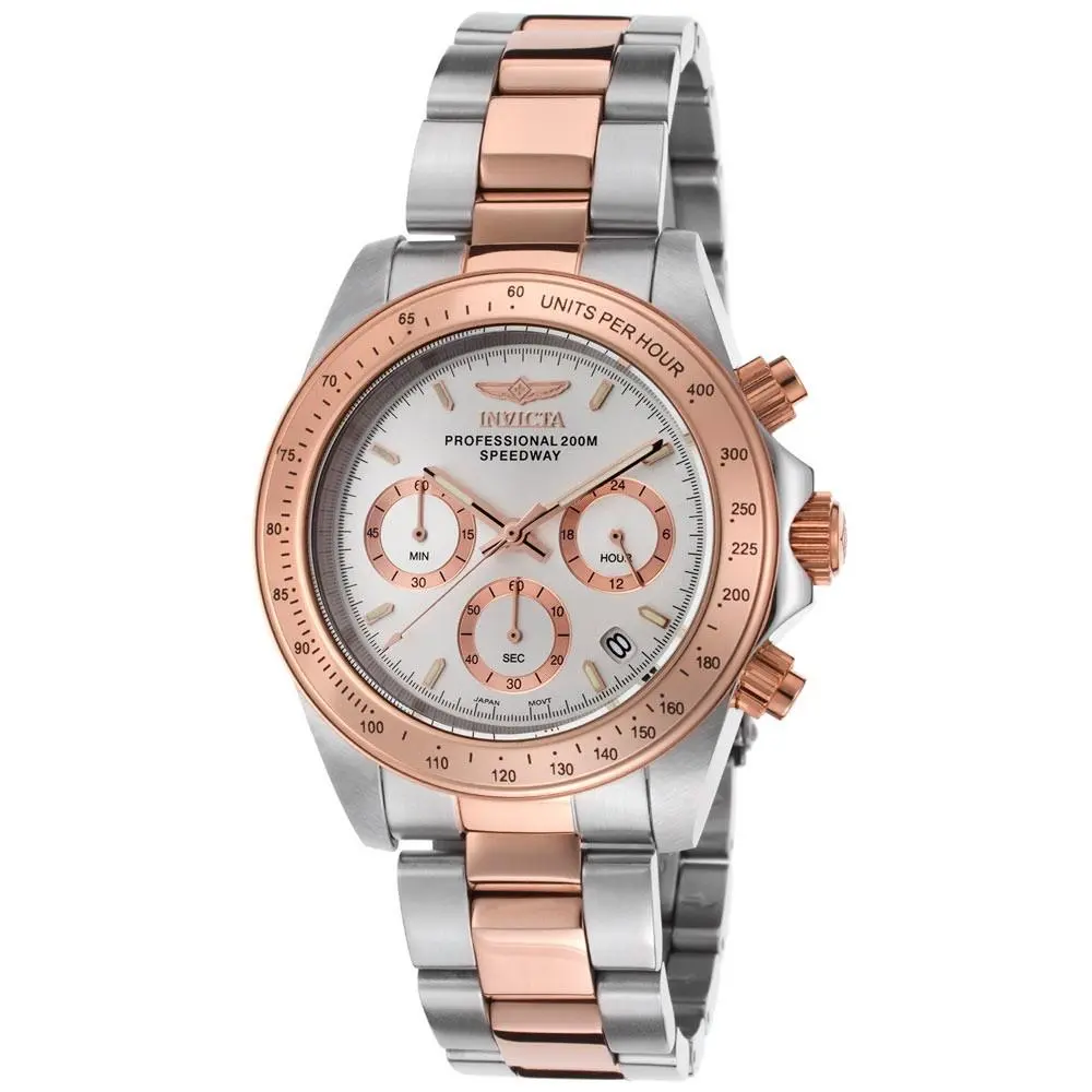 Men`s Watch Speedway Chronograph Dive Silver Dial Two Tone Steel 17030 by Invicta