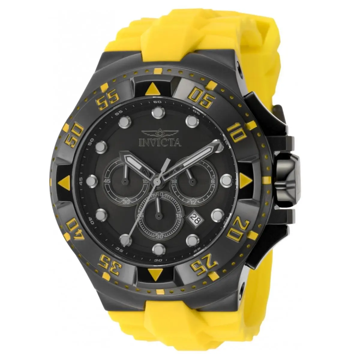 Invicta Excursion Kodar Men`s 50mm Yellow Black Chronograph Watch 48541