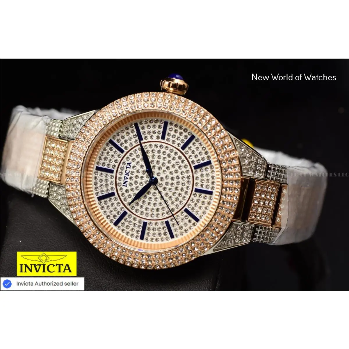 Invicta Men`s Specialty 43mm Quartz Rose Gold Steel Crystal SS Watch