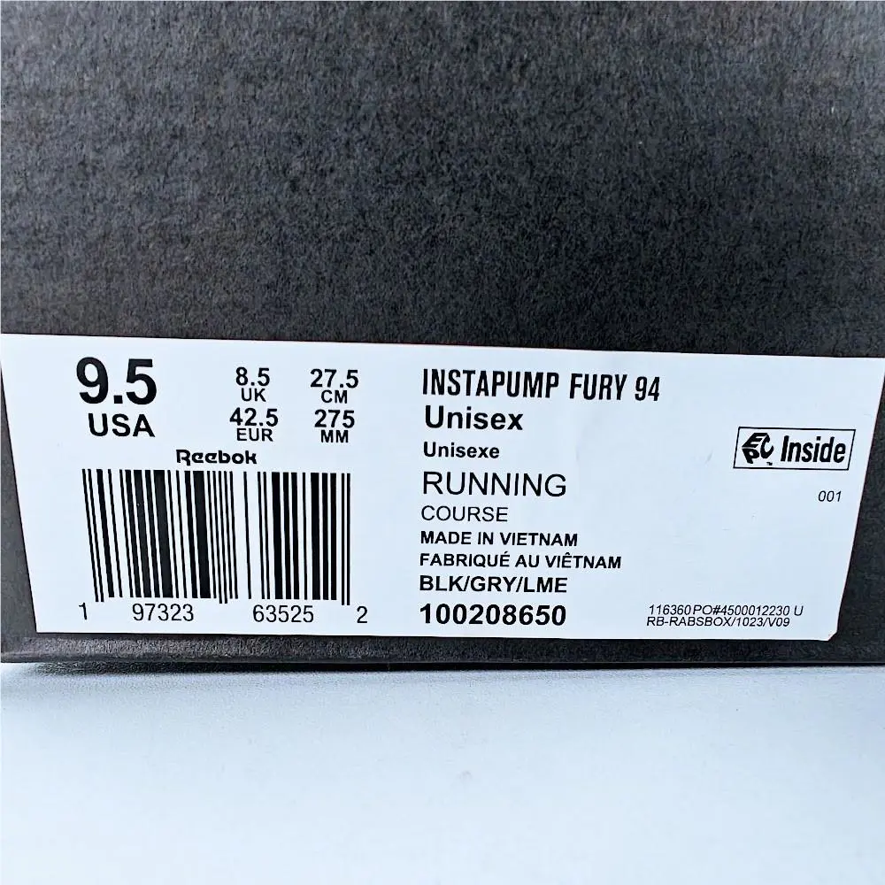 Reebok shoes - Reebok Instapump Fury - Instapump Fury - 100208650 - Black (UPC: 197323635184) 0