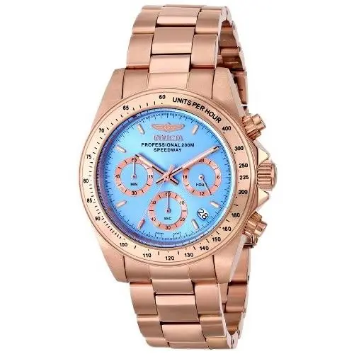 Speedway Chronograph Blue Dial Rose Gold-plated Ladies Watch 16658 by Invicta