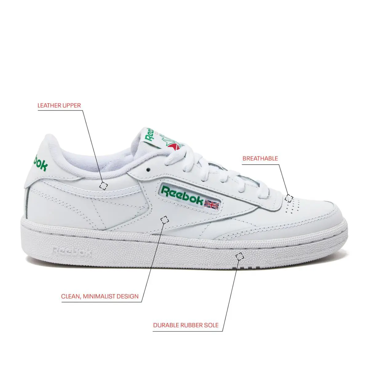 Reebok shoes - ar 0456 - AVL59 - int white green (UPC: 889139446343) 1