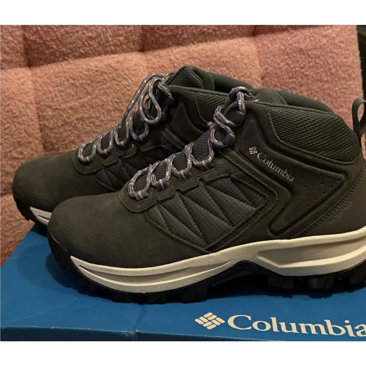 Womens Columbia Transverse Mid Hike Boot-shoe Waterproof Suede Granite Sz 10.5