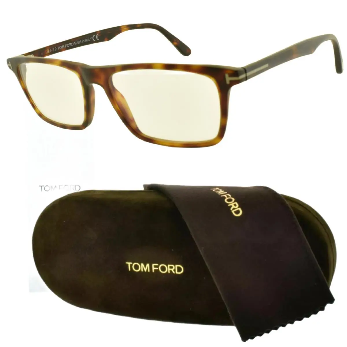 Tom Ford TF5681-B 054 52-16-145 Matte Havana Rectangle Full Rim Unisex Frame