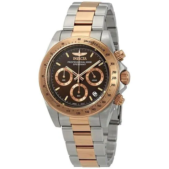 Invicta Men`s Watch Stainless Steel Case Brown Dial Chronograph Dive 17029