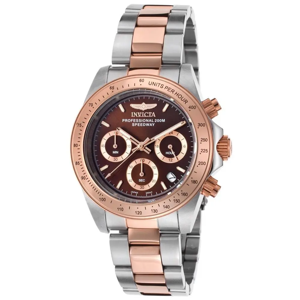 Invicta Men`s Watch Stainless Steel Case Brown Dial Chronograph Dive 17029