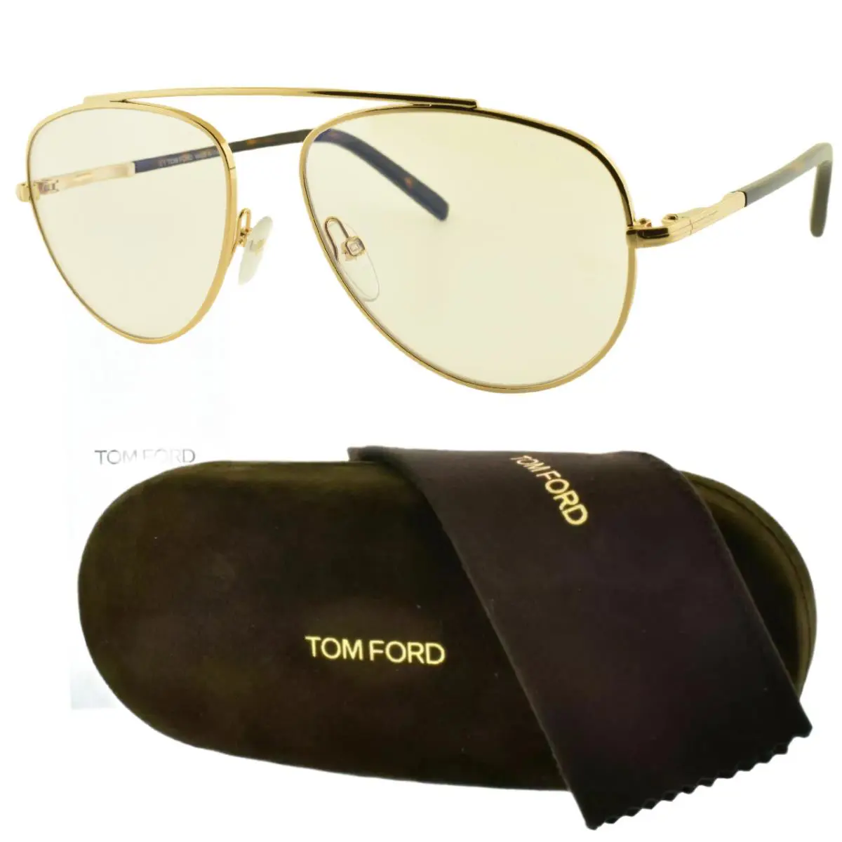 Tom Ford TF5622-B 028 57-15-145 Gold-havana Pilot Full Rim Unisex Optical