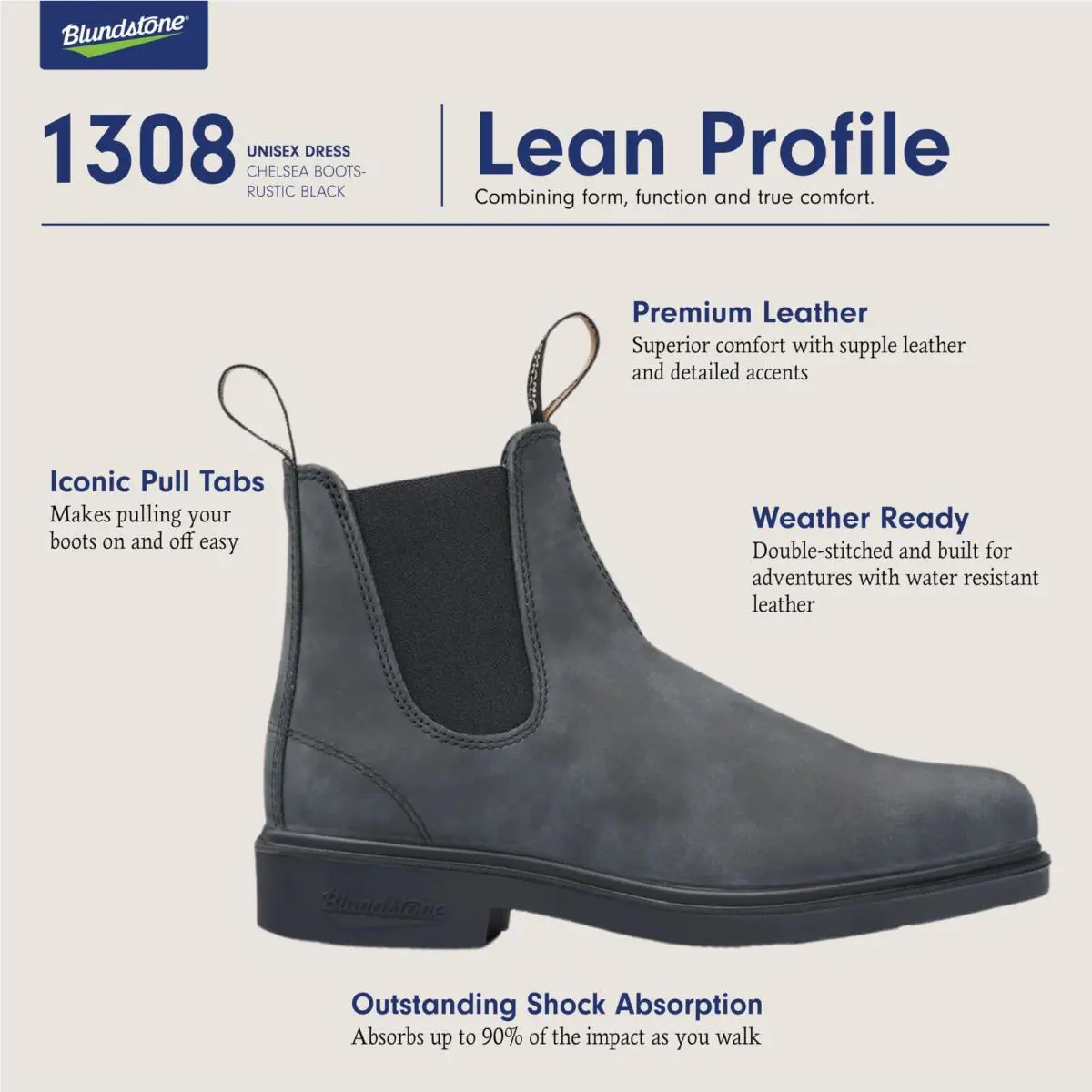 Blundstone shoes - 1308_Rustic Black - Black - 1308_Rustic Black - Black 1