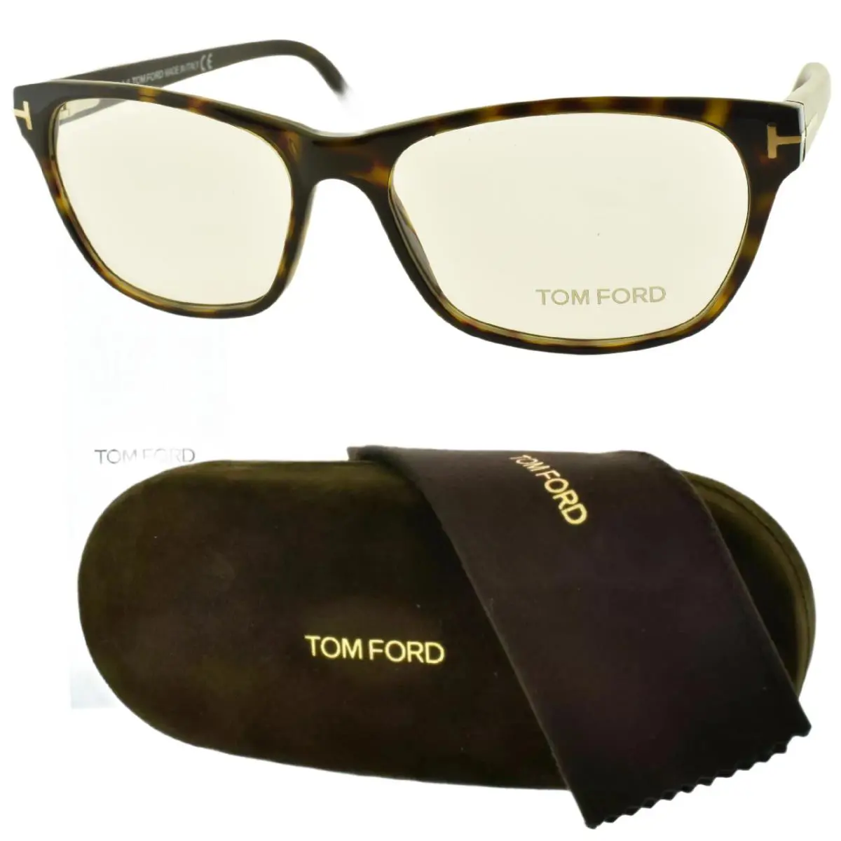 Tom Ford TF5405 052 54-15-145 Dark Havana Rectangle Full Rim Womens Optical