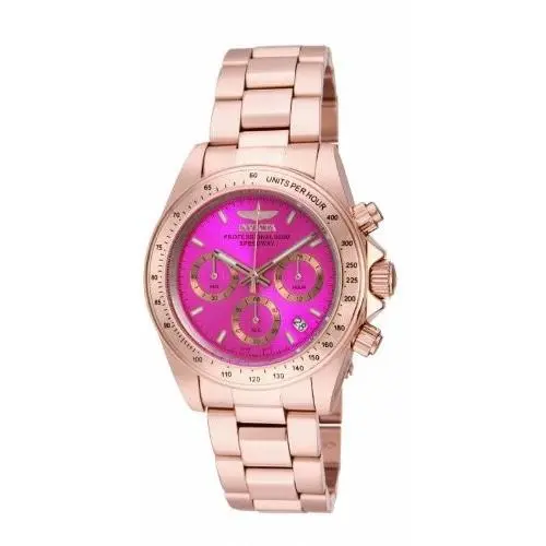Speedway Hot Pink Dial Rose Gol-tone Stainless Steel Ladies Watch 16657 by Invicta
