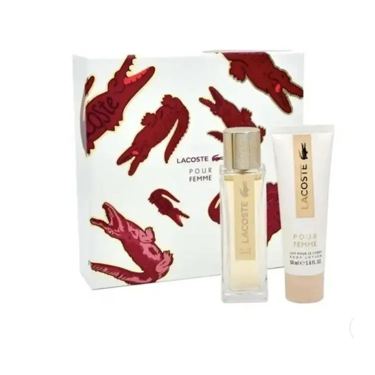 Lacoste Pour Femme 2 Piece Gift Set For Women 1.7ozEDP+1.7 Body Lotion
