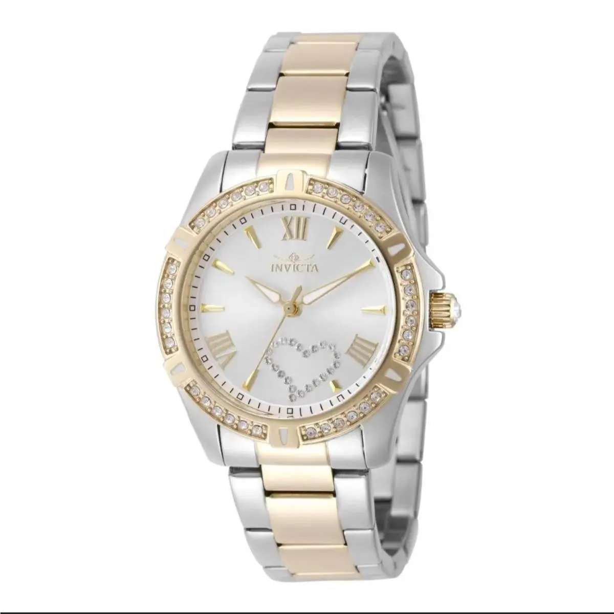 Angel Quartz Crystal Silver Dial Ladies Watch 35MM 49844 by Invicta