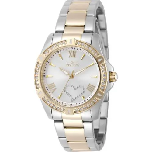 Invicta Women`s 40mm Angel Quartz Crystal Stone Gold/silver Tone 100m Watch
