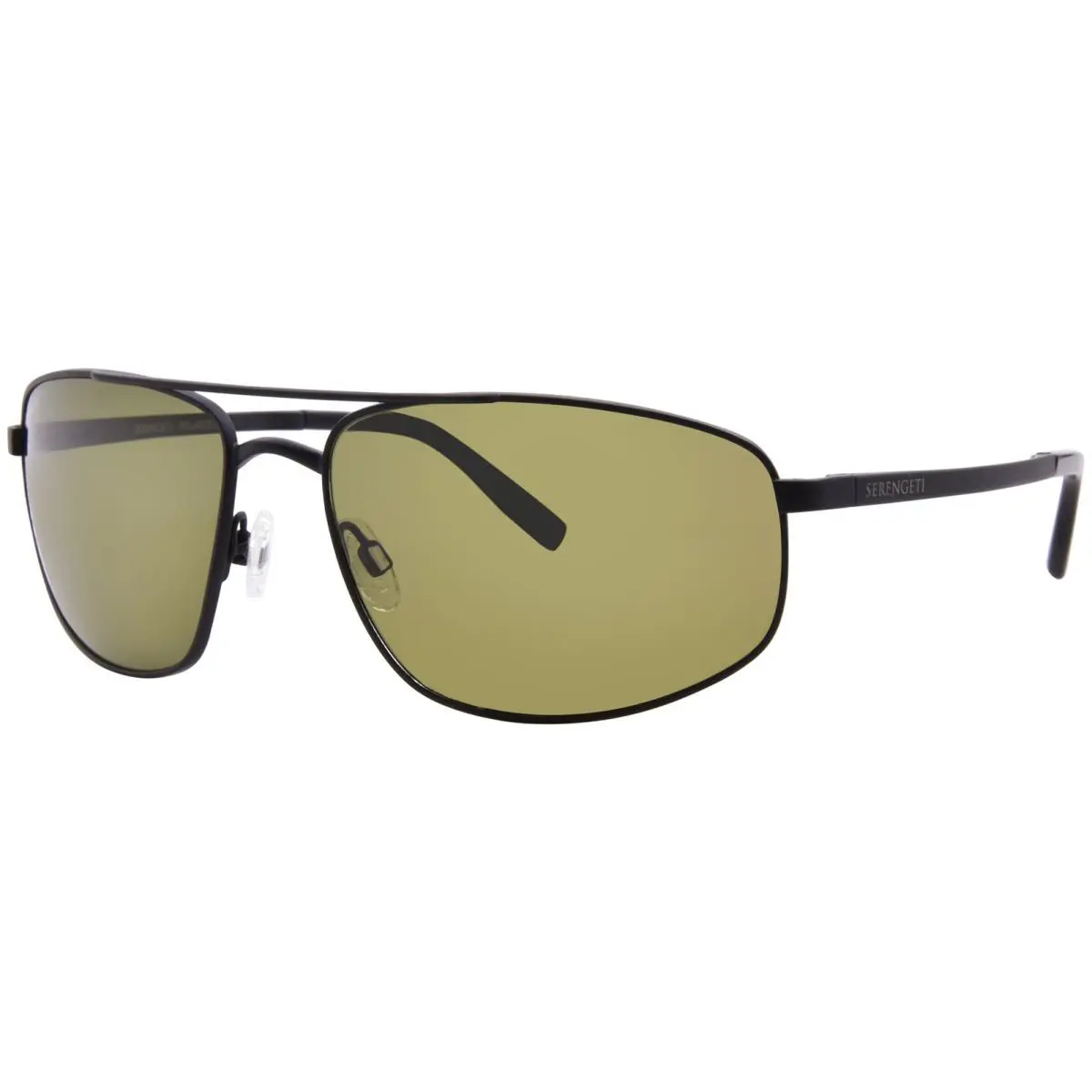 Serengeti Modugno SS566006 Sunglasses Men`s Matte Black/polarized Green 63mm