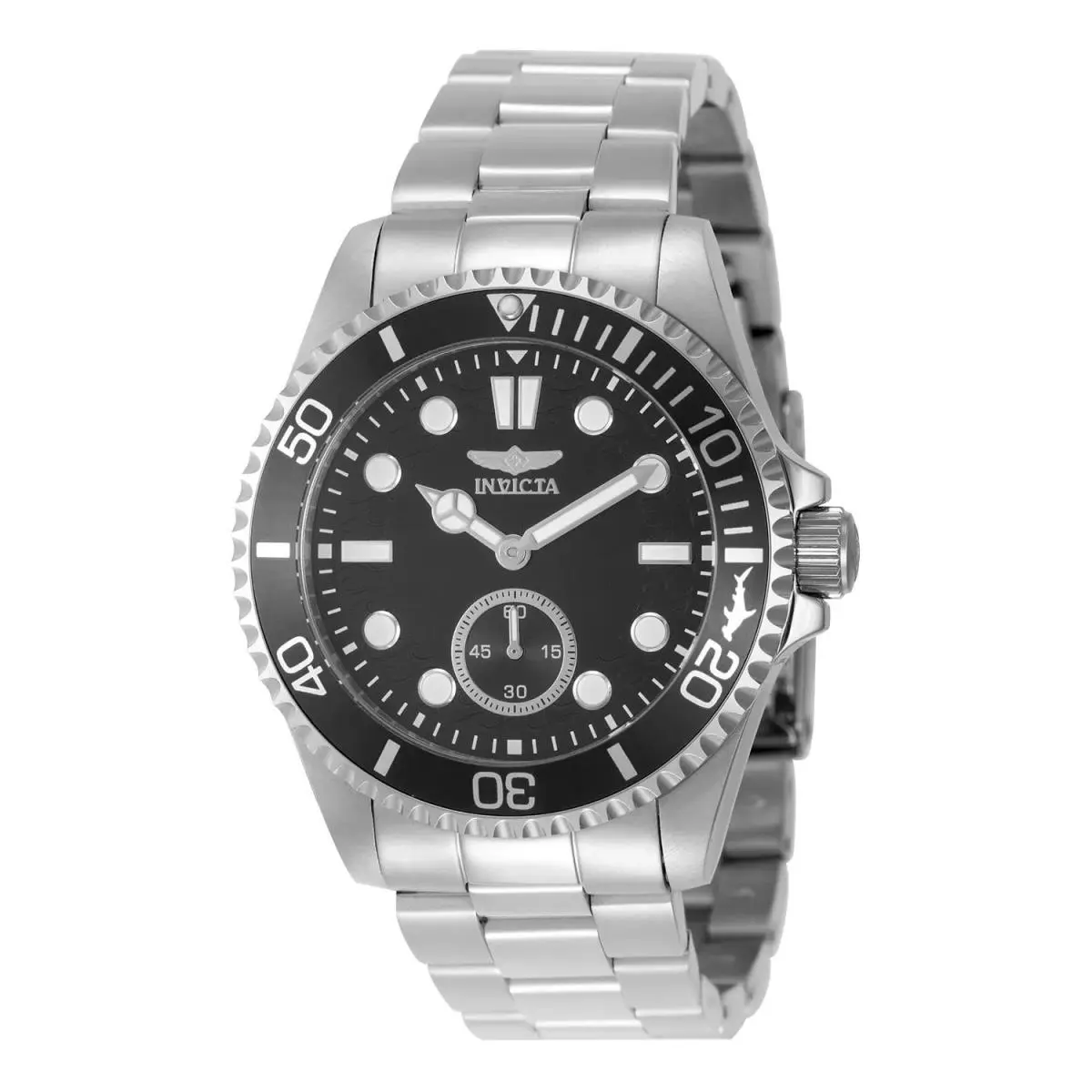 Invicta 49421 Quartz Watch Black Dial Stainless Steel 43mm Men - Dial: Black, Band: Steel