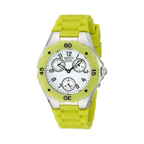 Invicta Angel Multi-function White Dial Lime Green Silicone Ladies Watch 18793