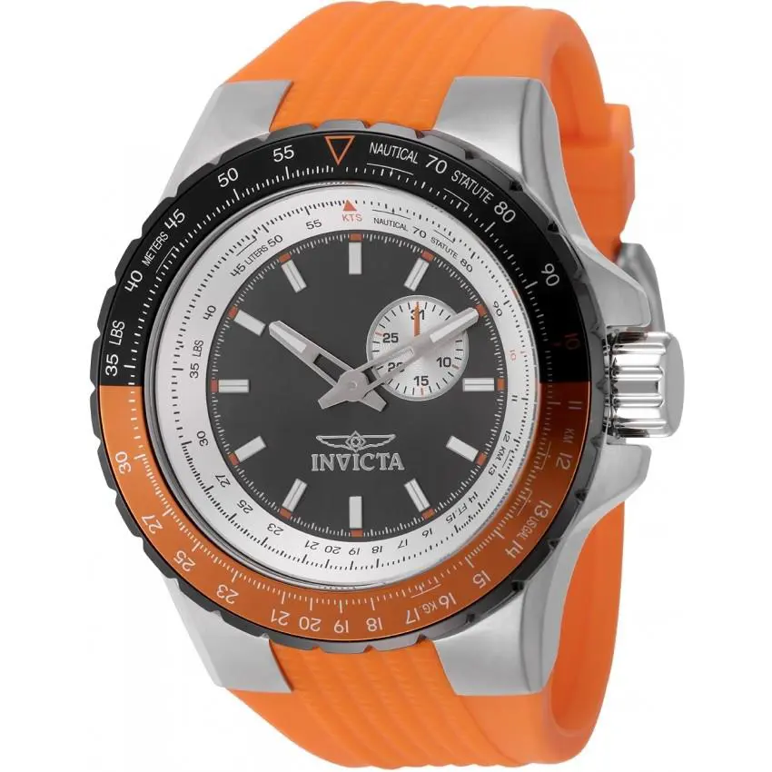 Invicta Aviator Quartz Gunmetal Dial Men`s Watch 49721