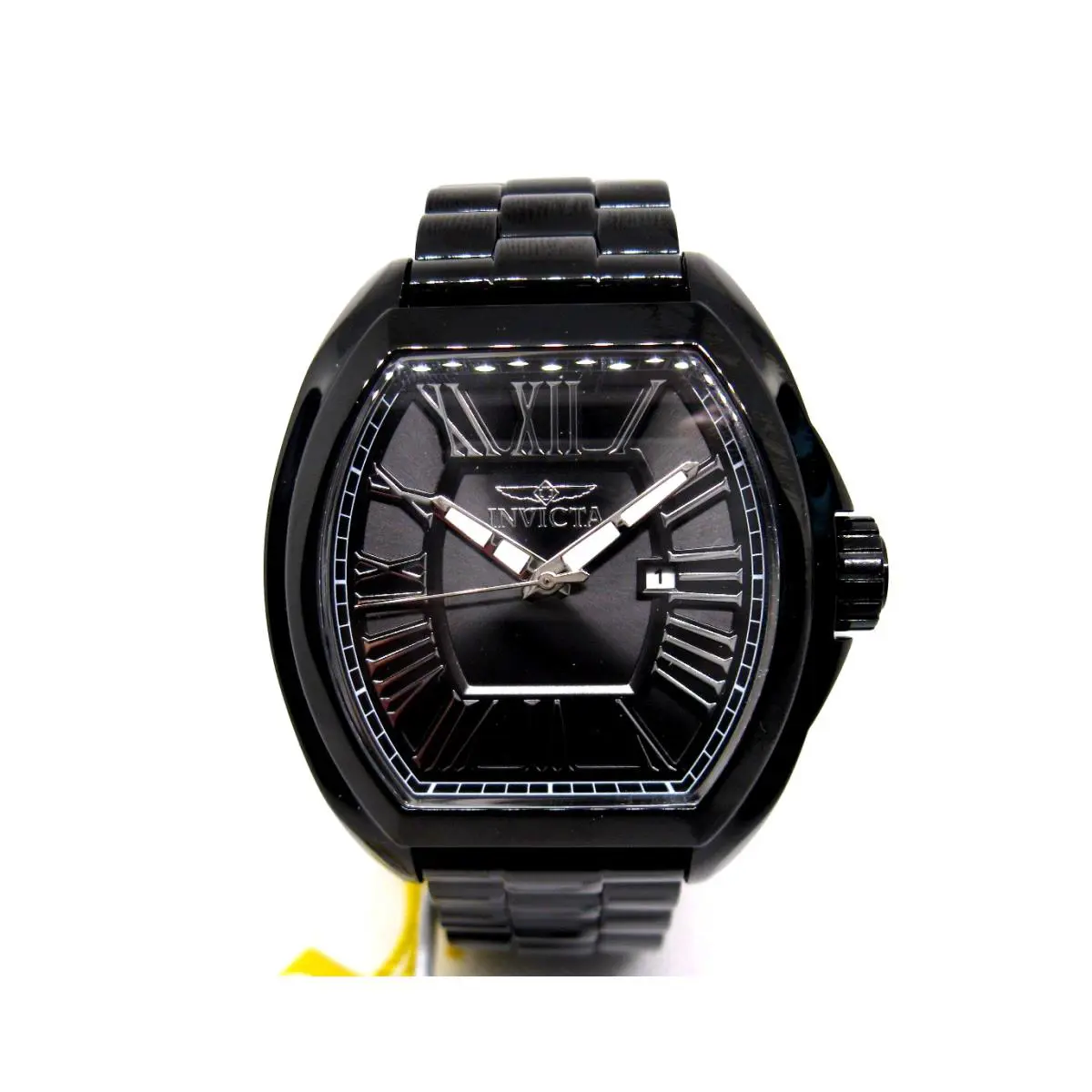 Invicta Tonneau Black Dial Black Ion S.s. Men`s Quartz Watch- 48181