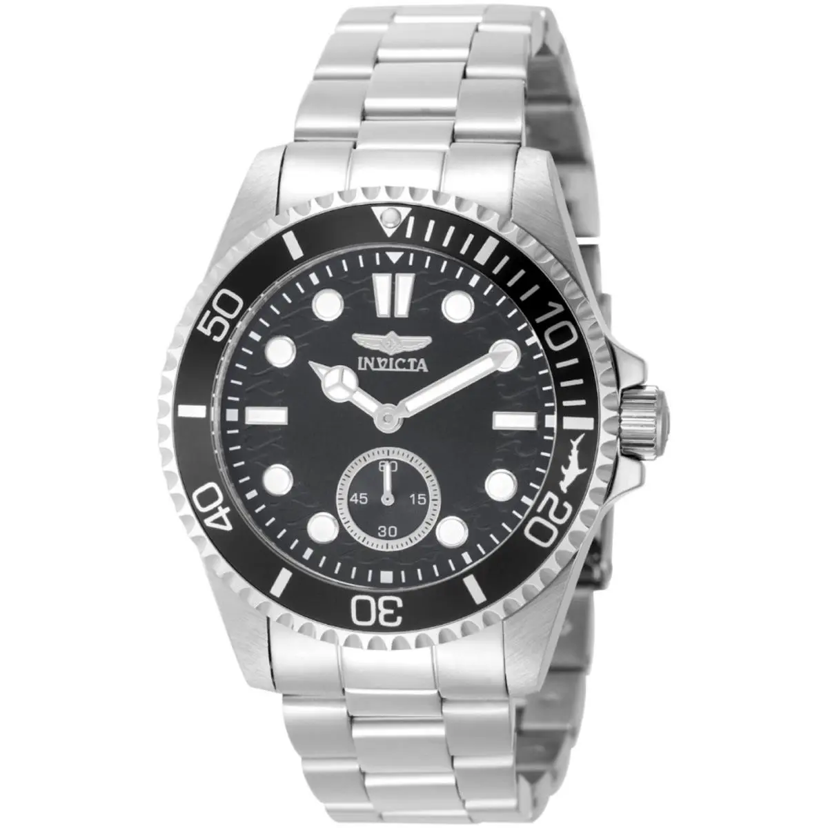 Men`s Watch Pro Diver Quartz Charcoal Dial Silver Steel Bracelet 49431 by Invicta
