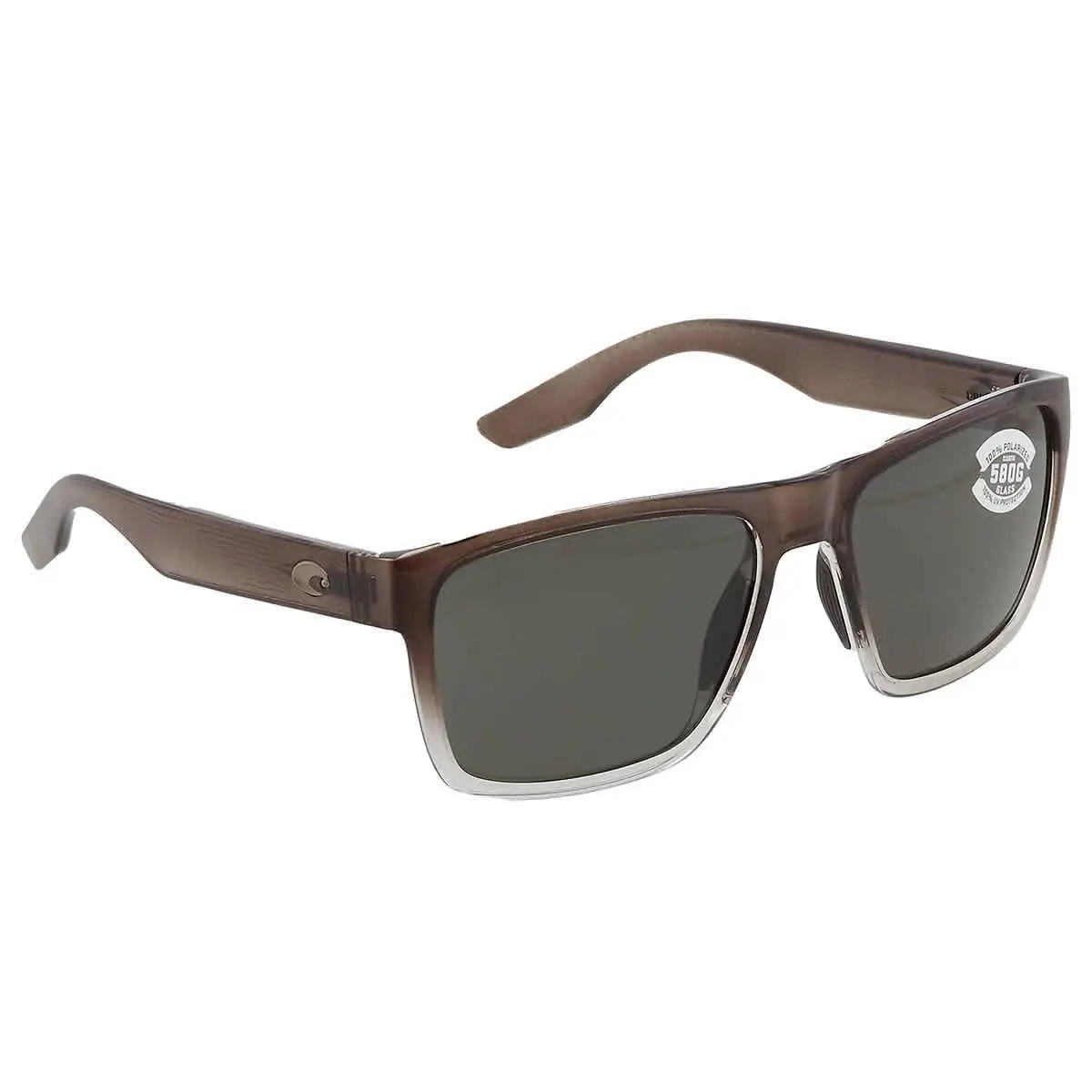 Costa Del Mar Paunch XL Grey Polarized Glass 580G Square Men`s Sunglasses 6S9050 - Grey, Frame: Grey, Lens: Grey