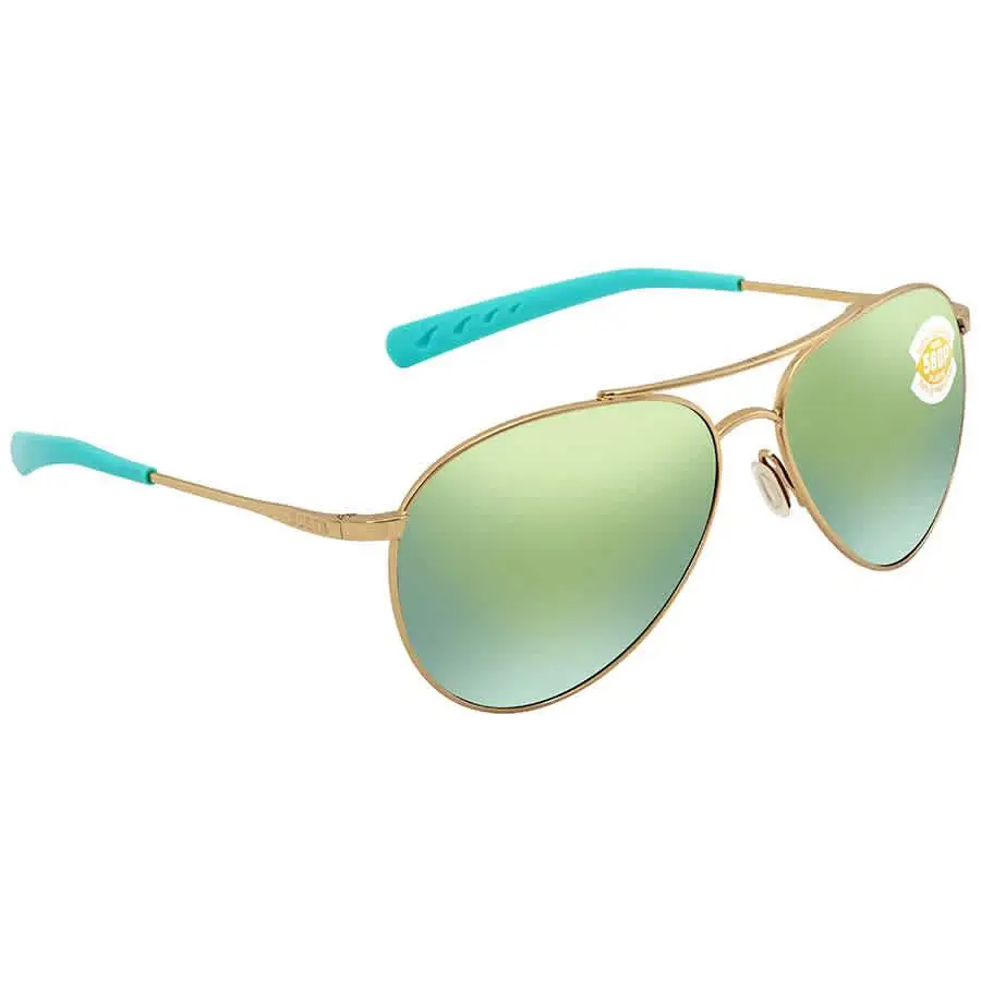 Costa Del Mar Piper Green Mirror Polarized Polycarbonate Unisex Sunglasses Pip