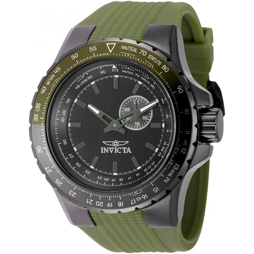 Invicta Aviator Quartz Black Dial Men`s Watch 49733