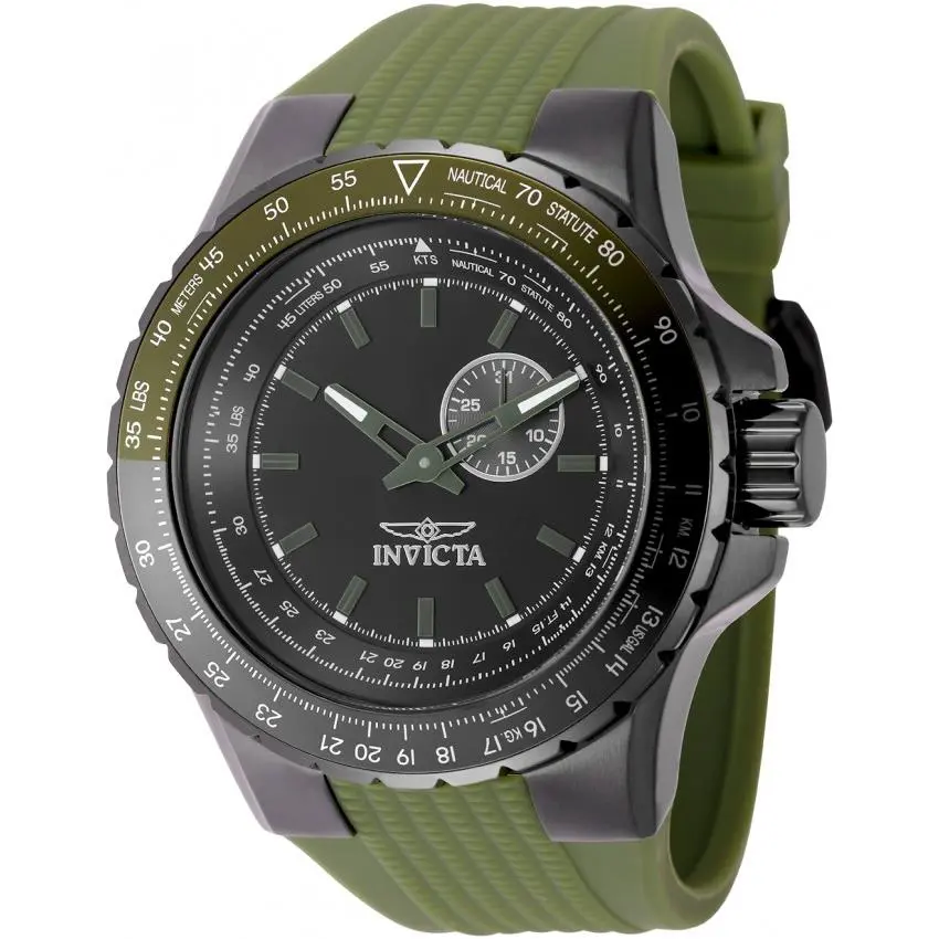 Invicta Aviator Quartz Black Dial Men`s Watch 49733